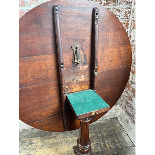 597 - Antique Tilt Top Occasional Table