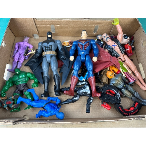 201 - Group of Action Figures including Super Heroes