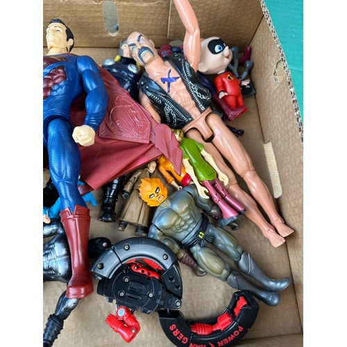 201 - Group of Action Figures including Super Heroes