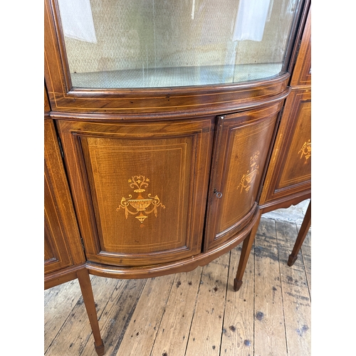 589 - Edwardian Glazed Display Cabinet