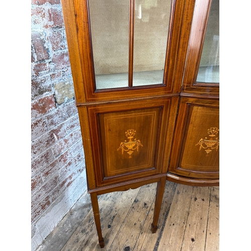 589 - Edwardian Glazed Display Cabinet