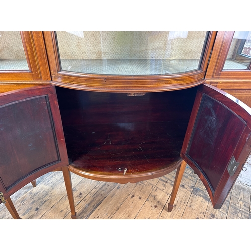 589 - Edwardian Glazed Display Cabinet