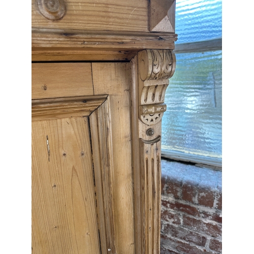 590 - Antique Pine Wardrobe