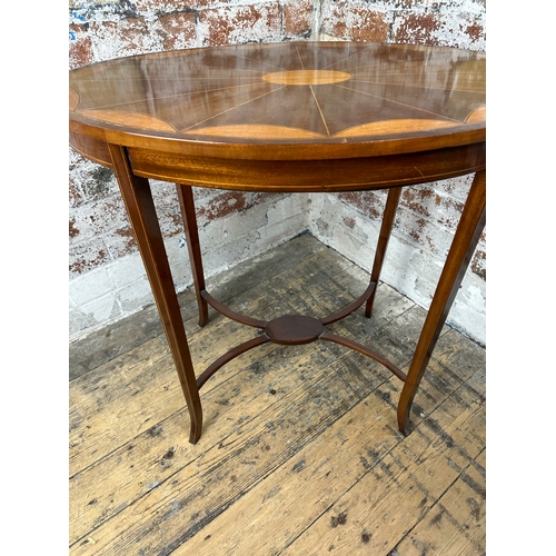 593 - Inlaid Oval Occasional Table