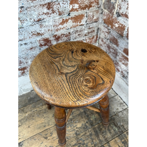 575 - Antique Wooden Farmhouse Stool