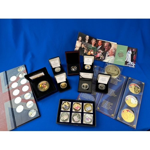 54 - Many Collectable Commemorative Coins Largely Involving The Royal Family, British Currency, The Penny... 