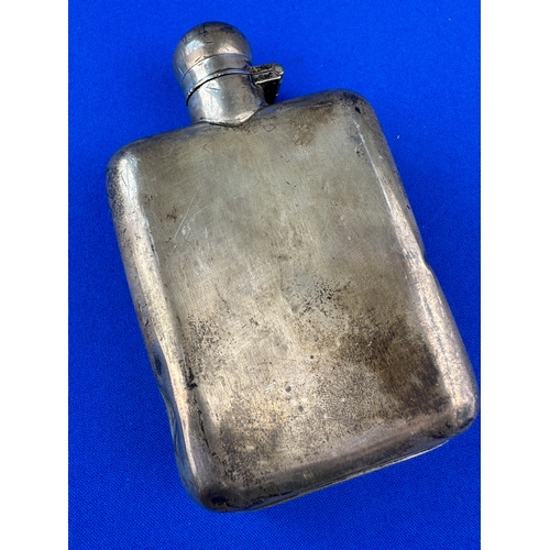 38 - Hallmarked Silver Hip Flask as found 108.61g