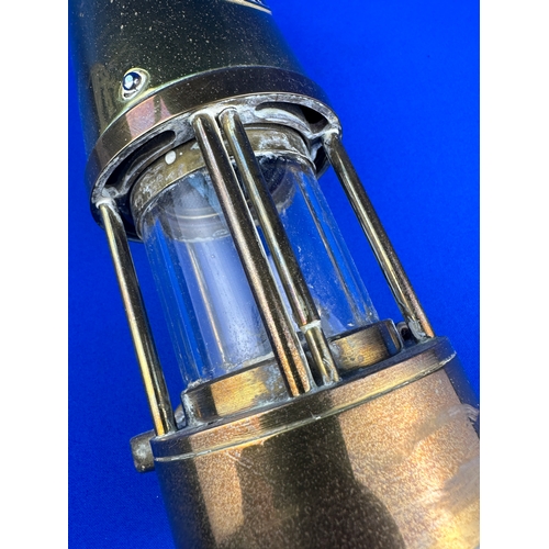 278 - Eccles Type 6 M&Q Protector Lamp - Brass Miners Lamp