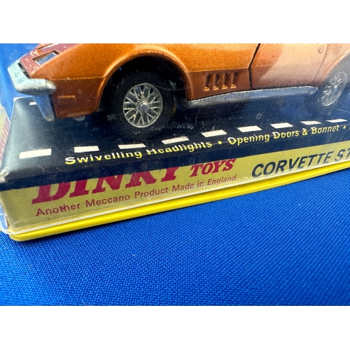 111 - Dinky Toys Diecast Corvette Stingray 221 with Factory Printing Error