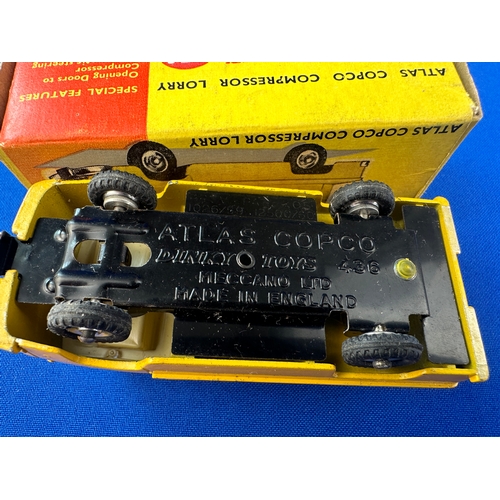 114 - Dinky Toys Diecast Atlas Copco Compressor Lorry 436 Boxed