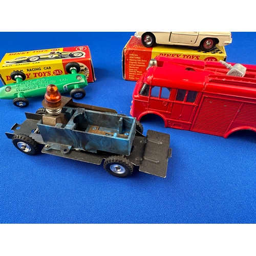 116 - Group of Three Dinky Toys Diecast  Vehicles including battery operated Fire Engine