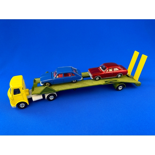 121 - Dinky Diecast Transporter with Renault R16 & Ford Escort