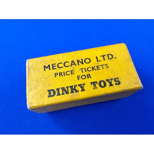 123 - Dinky Meccano Diecast Cars Trade / Shop Price Tickets