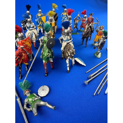 161 - Timpo & other Lead Knight Figures