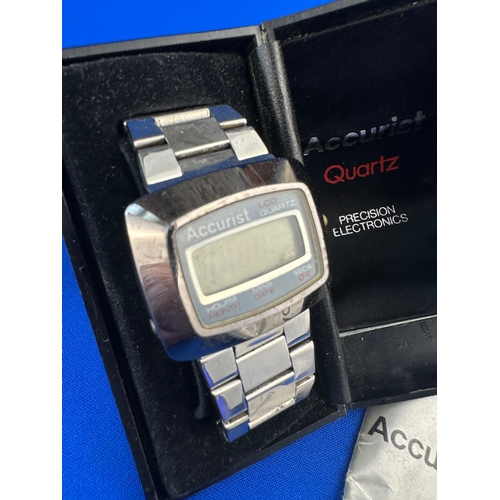 62 - Vintage Accurist Digital Watch with box & instructions