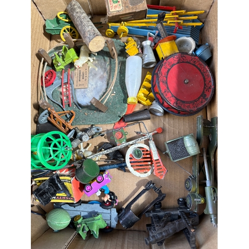 88 - Two Boxes of Vintage Toys, Trains & Accessories etc.