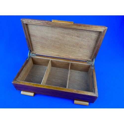 244 - Art Deco Wooden Cigarette Box