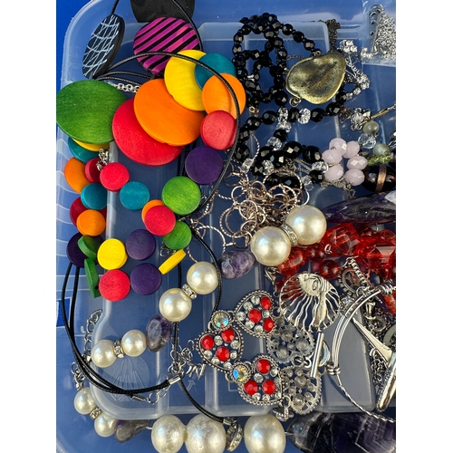 295 - Tray of Costume Jewellery including Silver Pendant & Chain