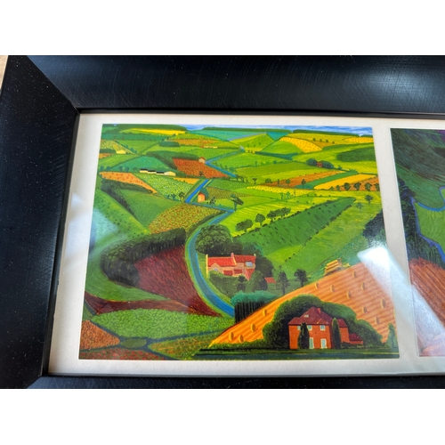 202 - Framed David Hockney Prints