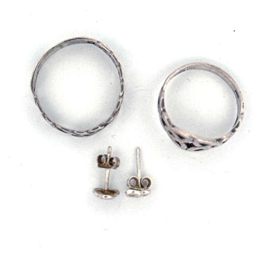 6 - 'Celtic Knot' Silver Rings & Earrings