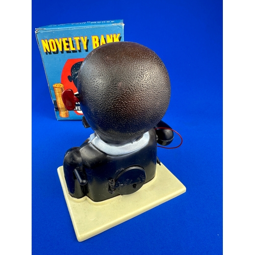 224 - Rare Plastic Jolly Boy Money Bank with Original Box