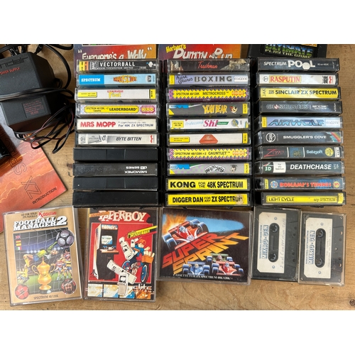 167B - Sinclair ZX Spectrum Bundle inc. Zx Spectrum Controller and Many Original Games - Paperboy, Kong, Wi... 