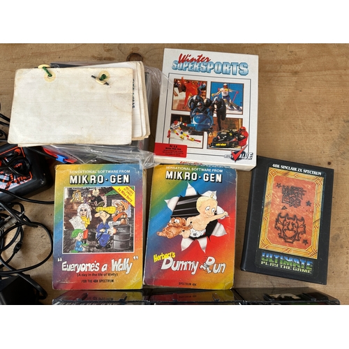 167B - Sinclair ZX Spectrum Bundle inc. Zx Spectrum Controller and Many Original Games - Paperboy, Kong, Wi... 