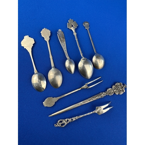 10B - Hallmarked, 925 & Continental Silver Spoons etc 79g gross