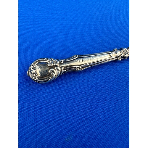 23 - Two Hallmarked Silver Spoons one with Blue John Handle 32.4g gross