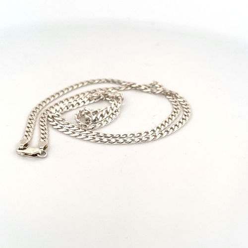 6 - 925 Silver Curb Link Necklace 24