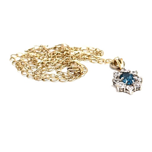 10 - 9ct Gold Chain with Pendant .8g Chain weight