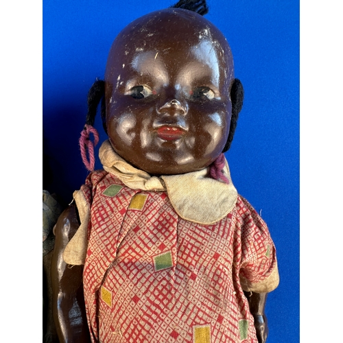 55 - Two Vintage Dolls with a puppet