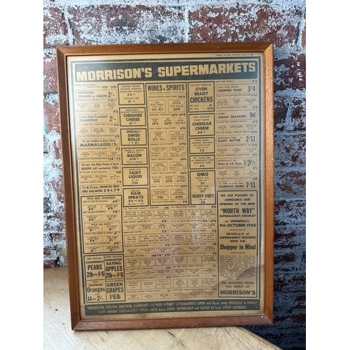 222 - 1968 Morrisons Supermarket Advert - Framed