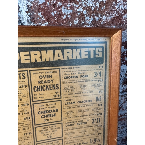 222 - 1968 Morrisons Supermarket Advert - Framed