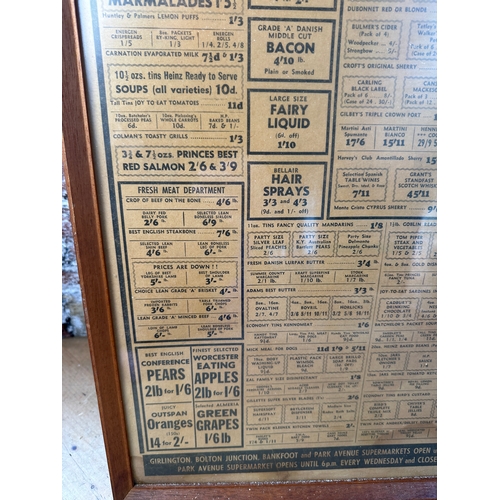 222 - 1968 Morrisons Supermarket Advert - Framed