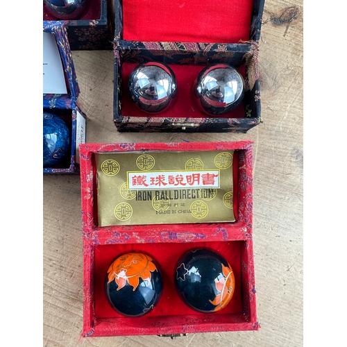 218 - Four Boxed Chinese Baoding Balls