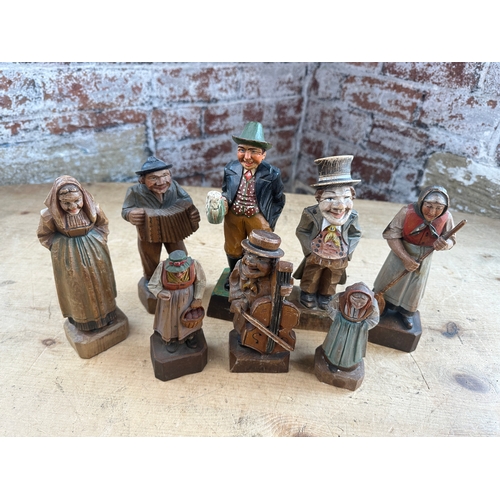 227 - Group of Vintage Carved Wooden Figures