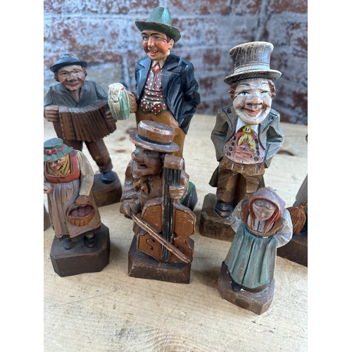 227 - Group of Vintage Carved Wooden Figures