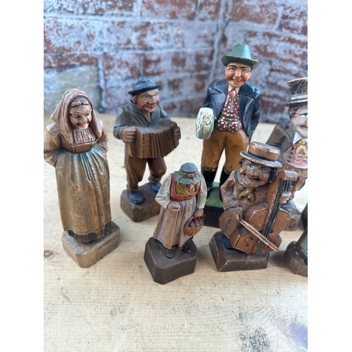 227 - Group of Vintage Carved Wooden Figures