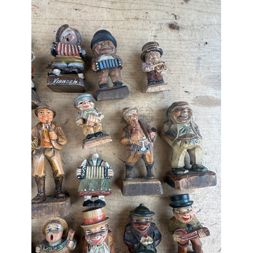 229 - Group of Miniature Vintage Carved Wooden Figures