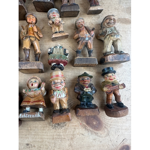 229 - Group of Miniature Vintage Carved Wooden Figures