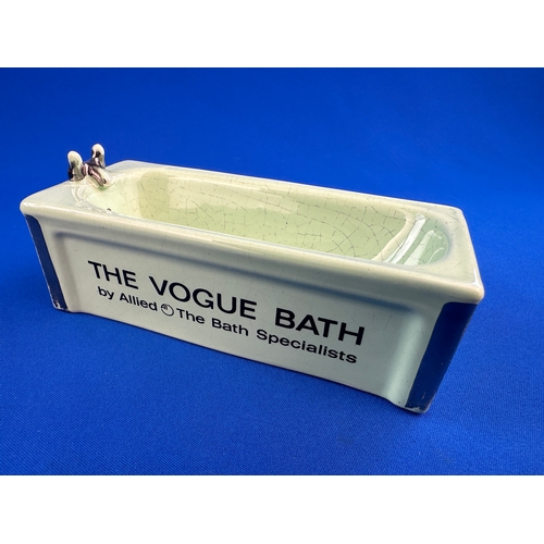 137 - Miniature 'The Vogue Bath, Bostock Charter & Sons Ltd' Ceramic Advertising Bath