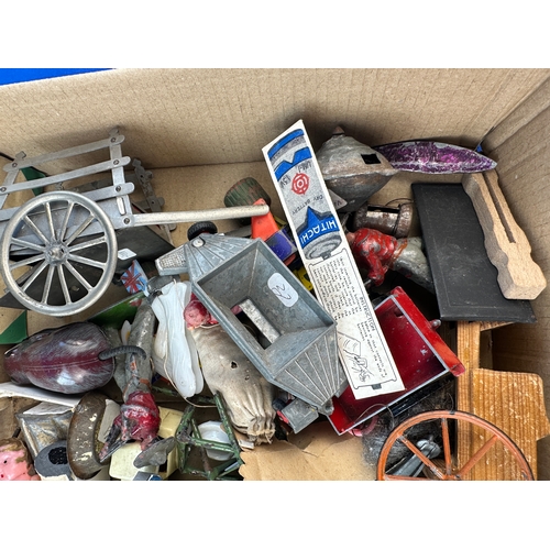 132 - Tray of assorted Small Vintage Toys