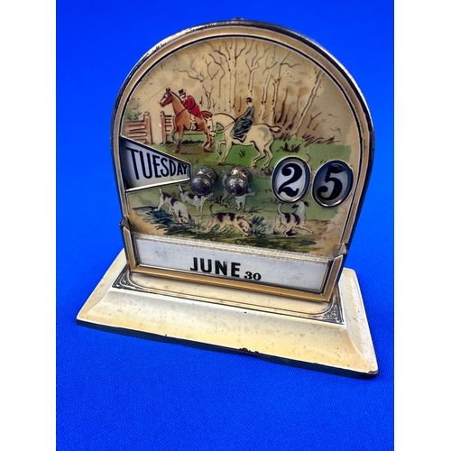 248 - Perpetual Desk Calendar depicting Hunting