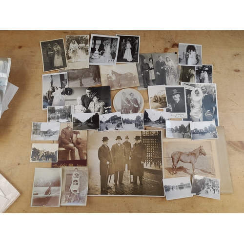 160 - Quantity of Antique and Vintage Photographs including Transport, Equestrian and Wedding Subjects