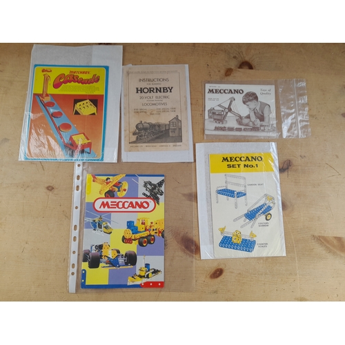 113 - Group of Toy and Model Catalogues, Flyers and Instructions including Tri-ang Minic, Hornby Dublo and... 