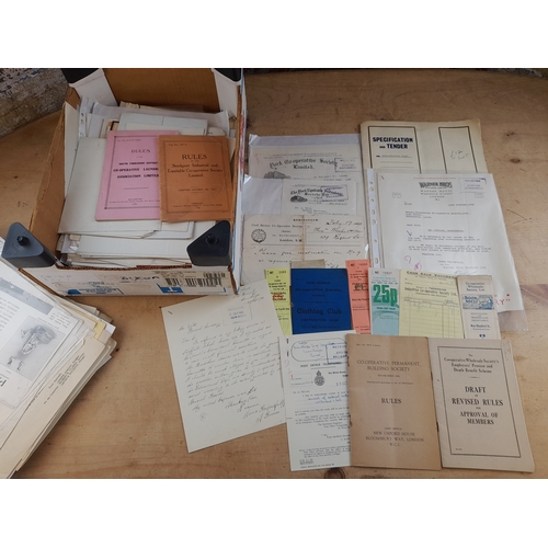 141 - Large Quantity of Early Co-operative Society Items including Correspondence, Rule Books, Vouchers an... 