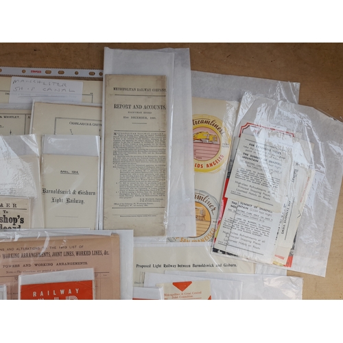 144 - Ephemera Relating to British and International Railways including Maps, Reports and Proposals