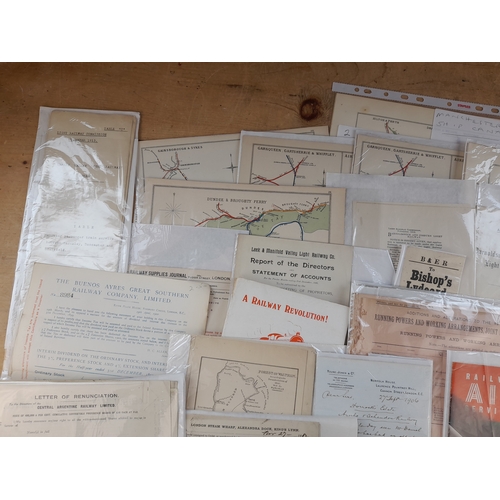 144 - Ephemera Relating to British and International Railways including Maps, Reports and Proposals