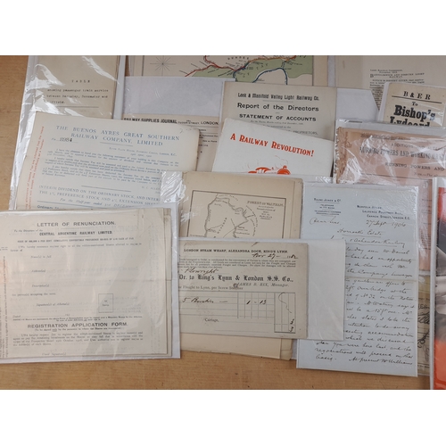 144 - Ephemera Relating to British and International Railways including Maps, Reports and Proposals